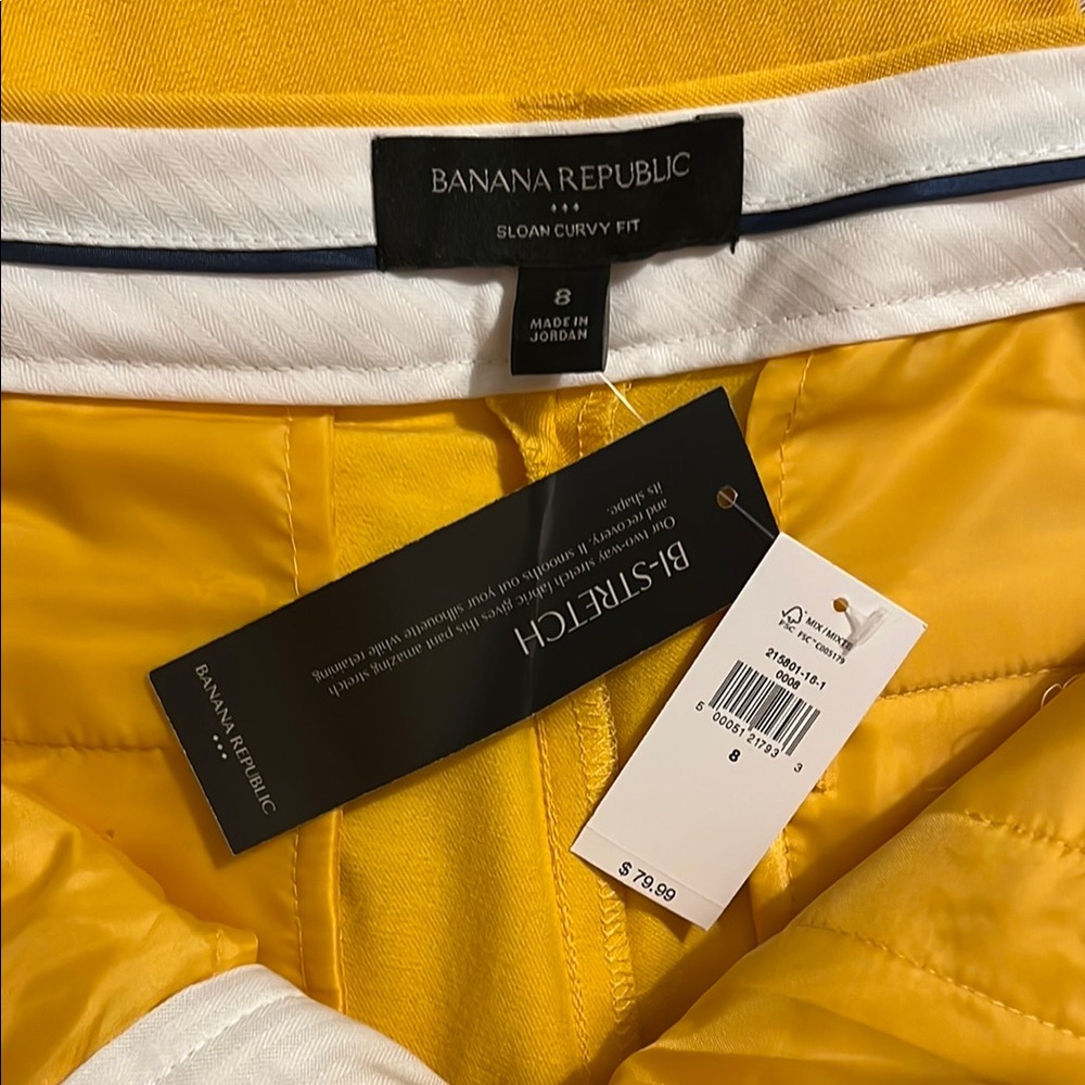 NWT Banana Republic Sloan Curvy Pants. Size 8